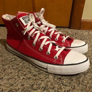 Red Size 10 Hightop Converse